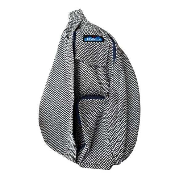 Kavu Rope Sling Black White Chevron Bag - Picture 3 of 4